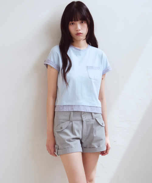 OAFISH(オアフィッシュ)の「Flap Pocket Cabra Shorts, Blue(その他パンツ・レディース・その他・2/1)」の1枚目の写真