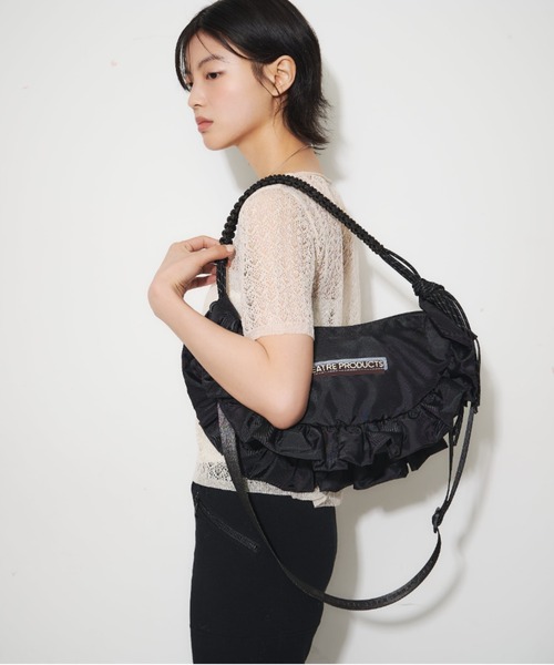 THEATRE PRODUCTS(シアタープロダクツ)の「コードハンドル2WAYフリルラウンドショルダーバッグ(ショルダーバッグ・レディース・ネイビー/ブラック・FREE)」の6枚目の写真