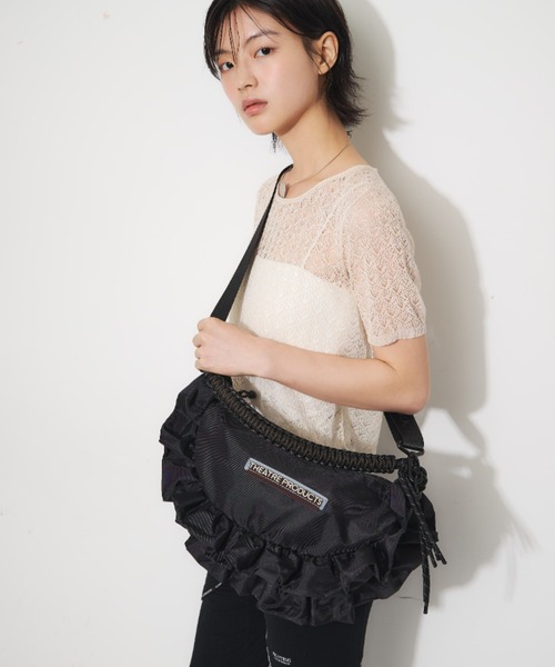 THEATRE PRODUCTS(シアタープロダクツ)の「コードハンドル2WAYフリルラウンドショルダーバッグ(ショルダーバッグ・レディース・ネイビー/ブラック・FREE)」の7枚目の写真