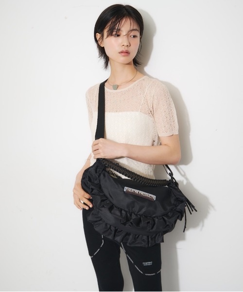 THEATRE PRODUCTS(シアタープロダクツ)の「コードハンドル2WAYフリルラウンドショルダーバッグ(ショルダーバッグ・レディース・ネイビー/ブラック・FREE)」の8枚目の写真