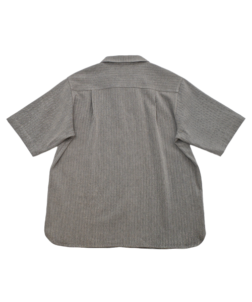 A NOTHING(アナッシング)の「HERRINGBONE LINEN TAILORED 1/2 SHIRT (Black)(シャツ/ブラウス・メンズ・その他・SMALL/MEDIUM/LARGE)」の2枚目の写真