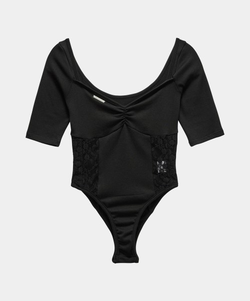 ETRE AU SOMMET(エトレオソメ)の「Bust Line Lace Bodysuit (Black)(Tシャツ/カットソー・レディース・ブラック・FREE)」の7枚目の写真