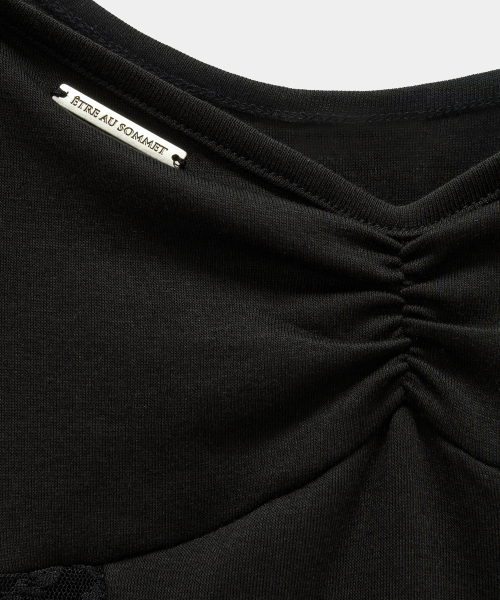 ETRE AU SOMMET(エトレオソメ)の「Bust Line Lace Bodysuit (Black)(Tシャツ/カットソー・レディース・ブラック・FREE)」の9枚目の写真