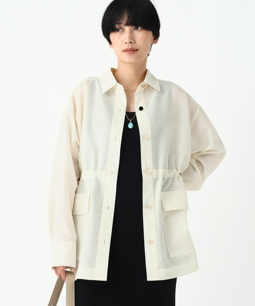 Elura（エルーラ）の「遮熱UVシアシャツジャケット/1000110（その他アウター・レディース・カーキ/オフホワイト/チャコールグレー・FREE）」の5枚目の写真