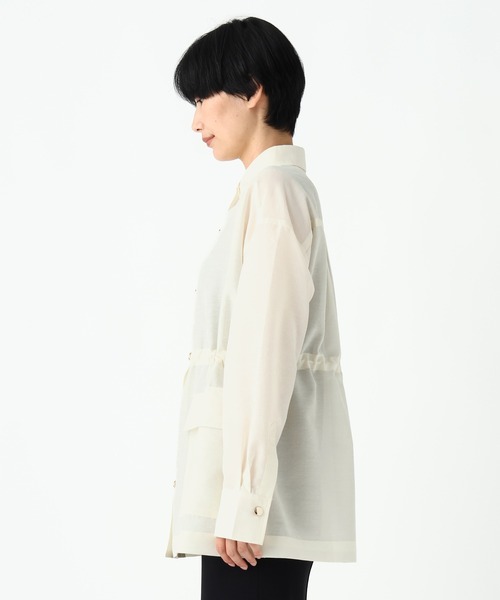Elura（エルーラ）の「遮熱UVシアシャツジャケット/1000110（その他アウター・レディース・カーキ/オフホワイト/チャコールグレー・FREE）」の14枚目の写真