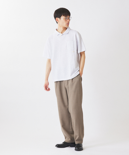 RIDING HIGH(ライディングハイ)の「RIDING HIGH / ライディングハイ ブラボーヤーン カノコ ポロシャツ(Tシャツ/カットソー・メンズ・ライトグレー/アイボリー・LARGE/MEDIUM)」の20枚目の写真