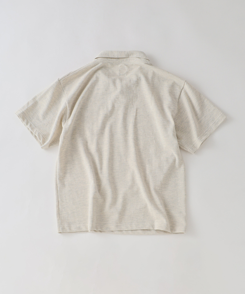 RIDING HIGH(ライディングハイ)の「RIDING HIGH / ライディングハイ ブラボーヤーン カノコ ポロシャツ(Tシャツ/カットソー・メンズ・ライトグレー/アイボリー・LARGE/MEDIUM)」の6枚目の写真