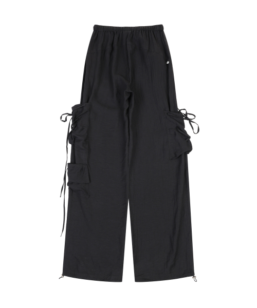 ORDINARY HOLIDAY（オーディナリー ホリデー）の「LINEN CARGO WIDE PANTS [BLACK]（その他パンツ・レディース・その他・FREE）」の3枚目の写真