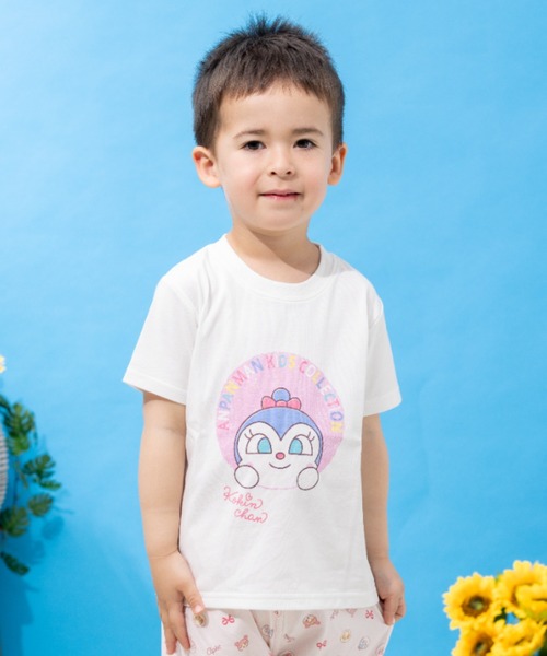 ANPANMAN KIDS COLLECTION(アンパンマンキッズコレクション)の「ばいきんまん コキンちゃんひょっこり半袖Tシャツ(Tシャツ/カットソー・キッズ・ブラック/オフホワイト・100cm/120cm/110cm/90cm)」の2枚目の写真