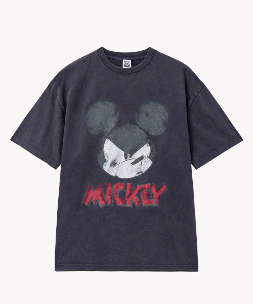 VTWO（ブイツー）の「フェイドウォッシングフェイス_ミッキー_ Tシャツ (ダークネイビー)（Tシャツ/カットソー・レディース・その他・LARGE/MEDIUM）」の2枚目の写真