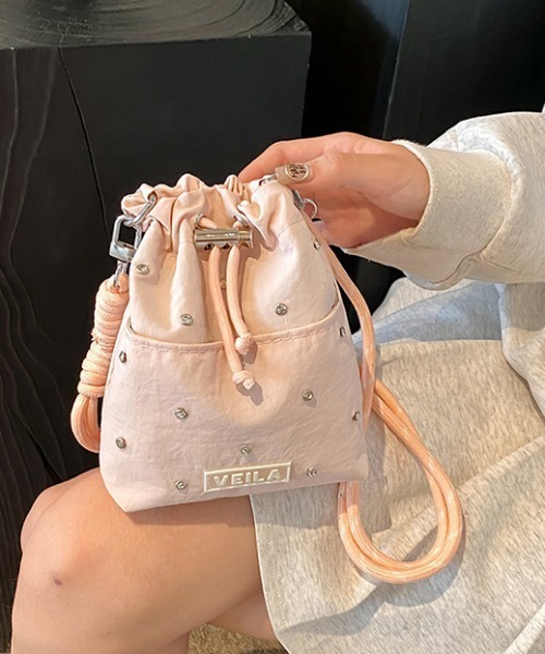 boemy(ボエミー)の「ビジューデザイン ミニショルダーバッグ(ショルダーバッグ・レディース・ブラック/イエロー/ベージュ/ピンク・FREE)」の14枚目の写真