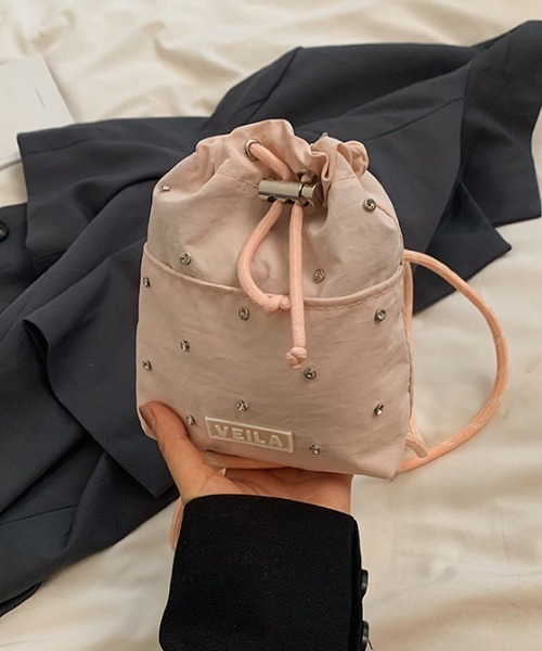 boemy(ボエミー)の「ビジューデザイン ミニショルダーバッグ(ショルダーバッグ・レディース・ブラック/イエロー/ベージュ/ピンク・FREE)」の15枚目の写真