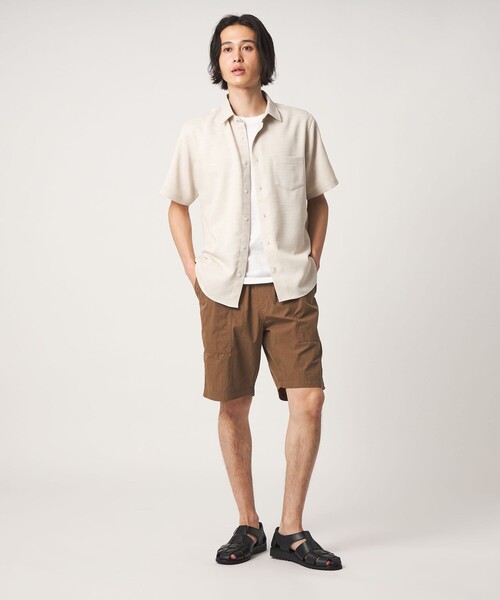 A DAY IN THE LIFE UNITED ARROWS（アデイインザライフユナイテッドアローズ）の「パッカリング バギーショーツ＜A DAY IN THE LIFE＞（その他パンツ・メンズ・ダークオレンジ/ダークグレー/ブラック・L/M）」の5枚目の写真