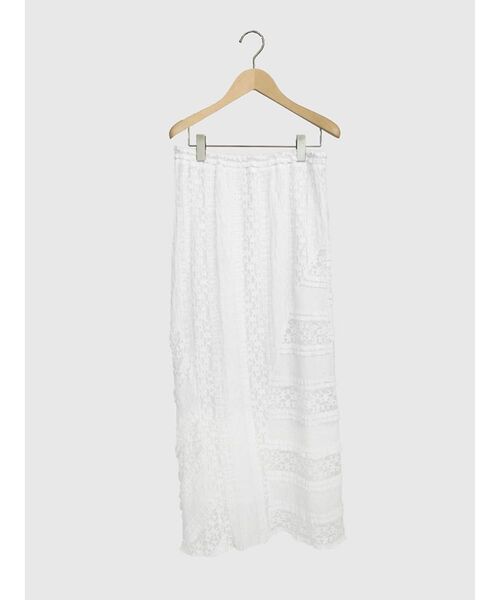 FIKA.(フィーカ)の「Lace panel frill skirt(スカート・レディース・ブラック/オフホワイト・MEDIUM)」の21枚目の写真