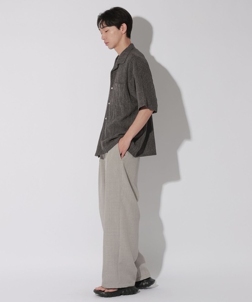 LAKOLE(ラコレ)の「カット楊柳開襟シャツ / 659683(シャツ/ブラウス・メンズ・ブラック/アイボリー/バーガンディー・LARGE/MEDIUM)」の9枚目の写真