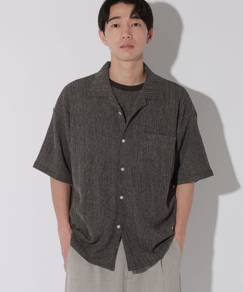 LAKOLE(ラコレ)の「カット楊柳開襟シャツ / 659683(シャツ/ブラウス・メンズ・ブラック/アイボリー/バーガンディー・LARGE/MEDIUM)」の13枚目の写真
