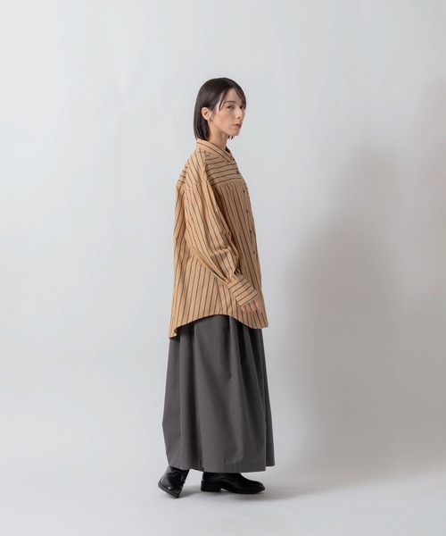 Kelen(ケレン)の「「KELEN / ケレン」釦ダウンデザインストライプシャツ(シャツ/ブラウス・レディース・サックスブルー/ベージュ/ライトベージュ・S/M)」の11枚目の写真