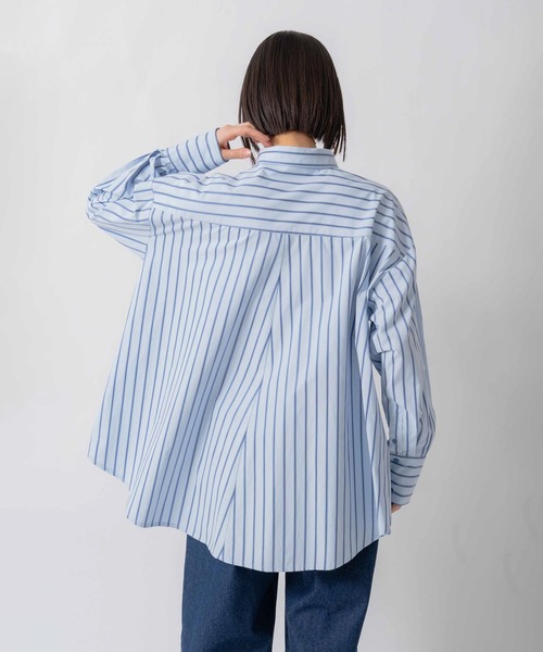 Kelen(ケレン)の「「KELEN / ケレン」釦ダウンデザインストライプシャツ(シャツ/ブラウス・レディース・サックスブルー/ベージュ/ライトベージュ・S/M)」の20枚目の写真