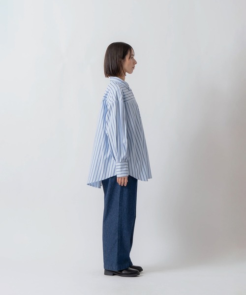 Kelen(ケレン)の「「KELEN / ケレン」釦ダウンデザインストライプシャツ(シャツ/ブラウス・レディース・サックスブルー/ベージュ/ライトベージュ・S/M)」の22枚目の写真