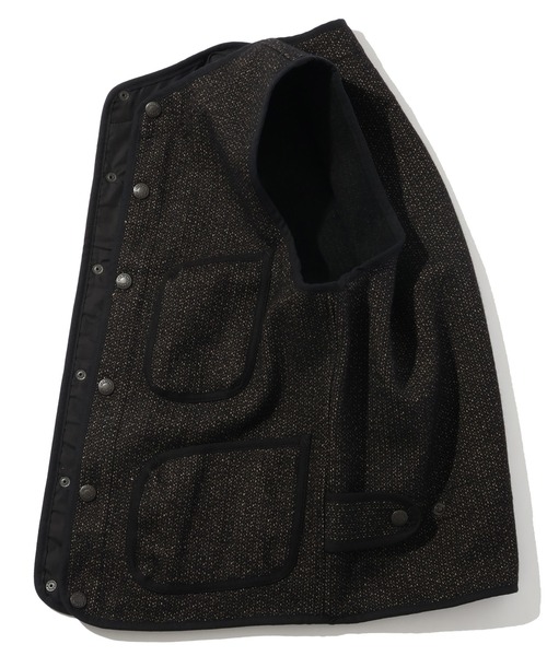 HOUSTON(ヒューストン)の「【HOUSTON/ヒューストン】BEACH CLOTH VEST/ビーチクロスベスト(ベスト・メンズ・ブラック/ブラウン・38/40/42)」の3枚目の写真