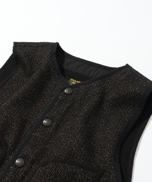HOUSTON(ヒューストン)の「【HOUSTON/ヒューストン】BEACH CLOTH VEST/ビーチクロスベスト(ベスト・メンズ・ブラック/ブラウン・38/40/42)」の8枚目の写真