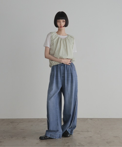 LOWRYS FARM(ローリーズファーム)の「2WAYバルンノースリーブ 1049041(シャツ/ブラウス・レディース・グリーン/ブラック/ホワイト・FREE)」の17枚目の写真