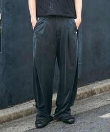 curve leg trousers cupra jersey/バレルレッグシルエット/バルーンシルエット/シーズンレス/NVRFRGT