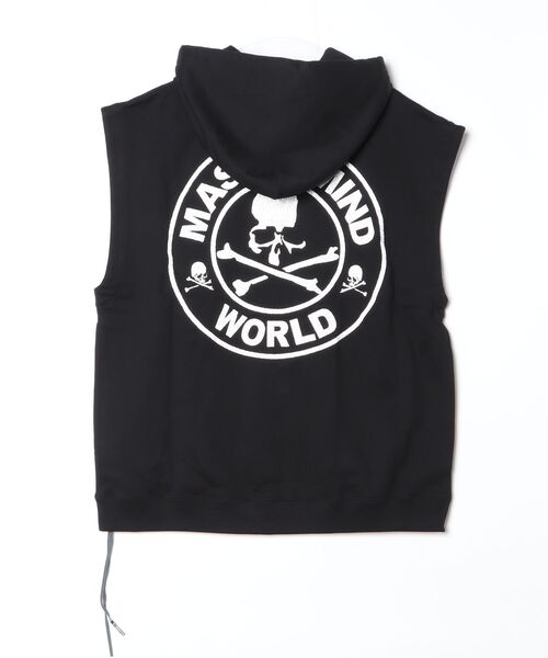 mastermind JAPAN(マスターマインド)の「BOXY GLASS BEADED SLEEVELESS HOODIE(パーカー・メンズ・ブラック・XL)」の2枚目の写真