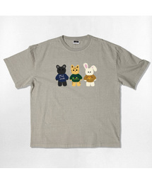 NUSL アニマルズ オーバーサイズ ピグメント 半袖Tシャツ 5カラー