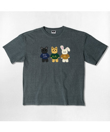 NUSL アニマルズ オーバーサイズ ピグメント 半袖Tシャツ 5カラー