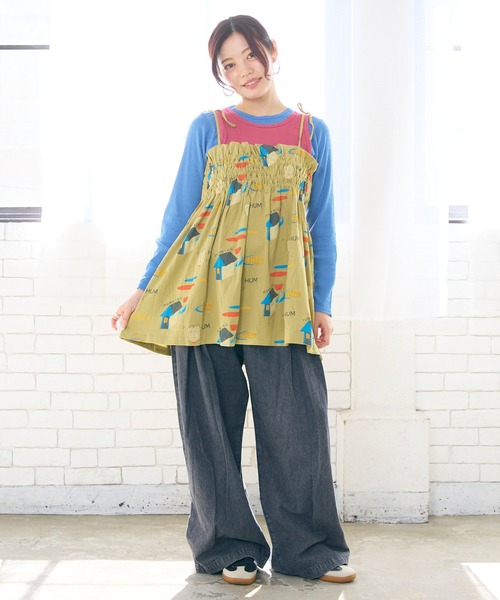 MARKEY'S(マーキーズ)の「ツイストリブタンク&ロンT/おとな(Tシャツ/カットソー・レディース・ワインレッド/ベージュ/オレンジ・160cm)」の12枚目の写真