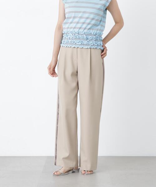 N.(N. Natural Beauty Basic)(エヌエヌナチュラルビューティーベーシック)の「サイドラインパンツ(その他パンツ・レディース・ベージュ系その他/ブラウン系その他・MEDIUM/P/S)」の5枚目の写真