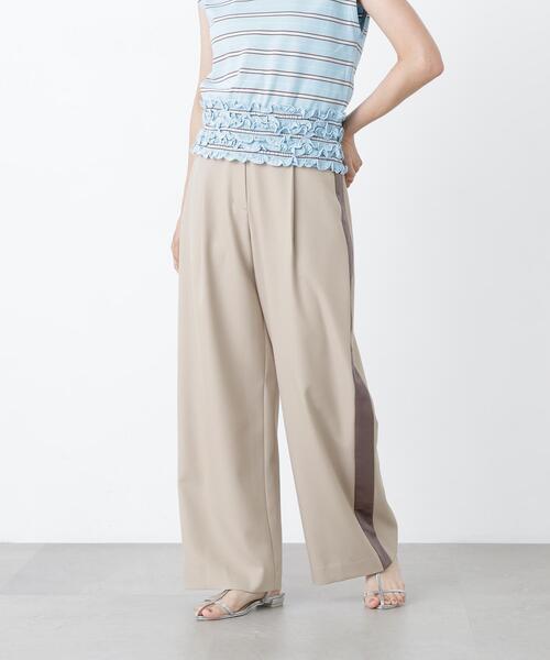 N.(N. Natural Beauty Basic)(エヌエヌナチュラルビューティーベーシック)の「サイドラインパンツ(その他パンツ・レディース・ベージュ系その他/ブラウン系その他・MEDIUM/P/S)」の6枚目の写真