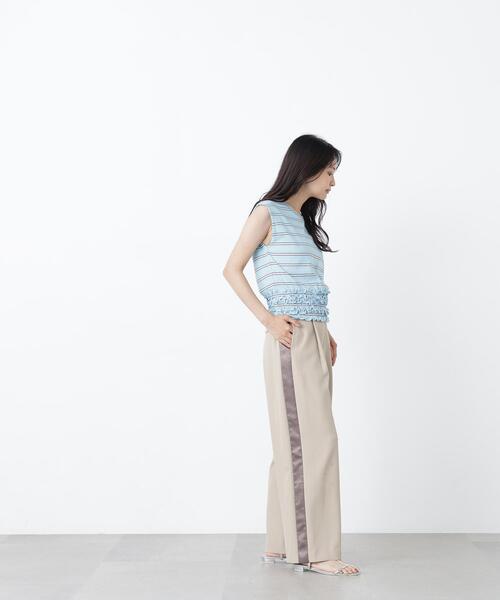 N.(N. Natural Beauty Basic)(エヌエヌナチュラルビューティーベーシック)の「サイドラインパンツ(その他パンツ・レディース・ベージュ系その他/ブラウン系その他・MEDIUM/P/S)」の8枚目の写真