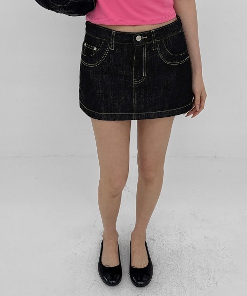 BLACKUP（ブラックアップ）の「[MADE] ヴィトムサマーデニムミニスカートパンツ（スカート・レディース・ブラック・SMALL/MEDIUM）」の7枚目の写真