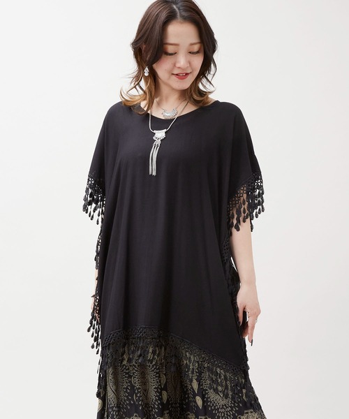チャイハネ(チャイハネ)の「【チャイハネ】シズクレーストップス(その他トップス・レディース・ホワイト/ブラック・FREE)」の2枚目の写真