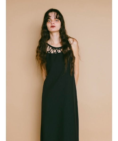 sahara(サハラ)の「Cross Detail Dress(ワンピース・レディース・ブラック/イエロー/ブルー・FREE)」の6枚目の写真