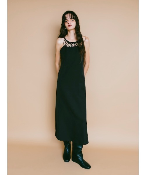 sahara(サハラ)の「Cross Detail Dress(ワンピース・レディース・ブラック/イエロー/ブルー・FREE)」の7枚目の写真