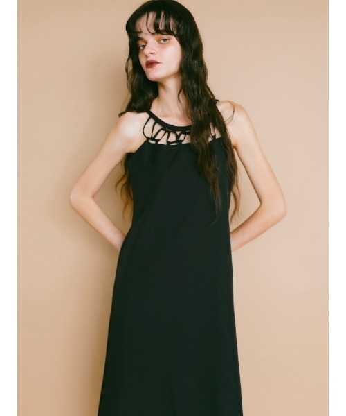 sahara(サハラ)の「Cross Detail Dress(ワンピース・レディース・ブラック/イエロー/ブルー・FREE)」の8枚目の写真