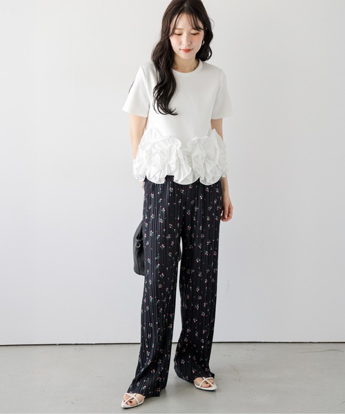 AMELY（エミリー）の「立体フリル ドッキングトップス（その他トップス・レディース・ホワイト系1/ブラック系2/ブラック系1/ホワイト系2/グレー系1/グレー系2・フリー）」の8枚目の写真