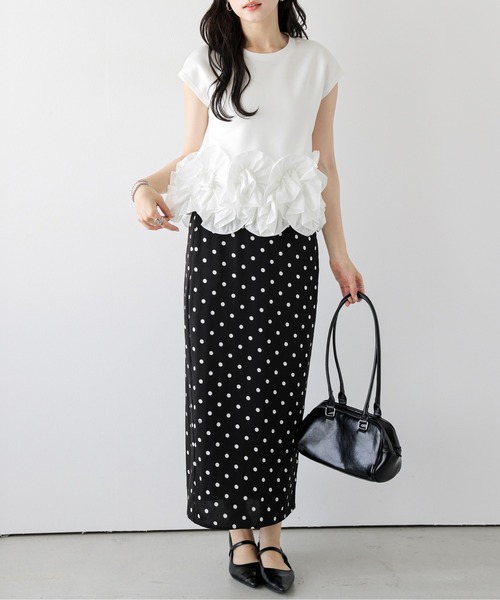 AMELY（エミリー）の「立体フリル ドッキングトップス（その他トップス・レディース・ホワイト系1/ブラック系2/ブラック系1/ホワイト系2/グレー系1/グレー系2・フリー）」の12枚目の写真
