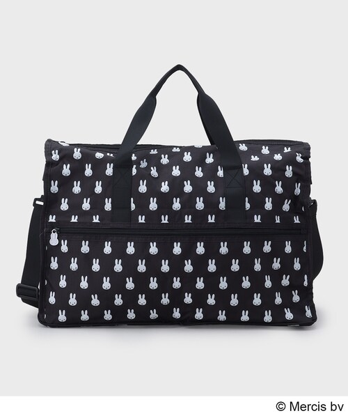 Miffy（ ミッフィー）の「◆【miffy】総柄プリント折りたたみキャリーオンBIGトートバッグ（ボストンバッグ・レディース・ブラック・00）」の3枚目の写真