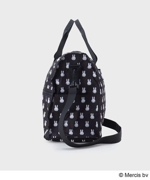 Miffy（ ミッフィー）の「◆【miffy】総柄プリント折りたたみキャリーオンBIGトートバッグ（ボストンバッグ・レディース・ブラック・00）」の4枚目の写真