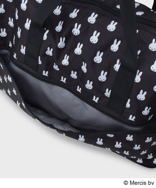 Miffy（ ミッフィー）の「◆【miffy】総柄プリント折りたたみキャリーオンBIGトートバッグ（ボストンバッグ・レディース・ブラック・00）」の10枚目の写真