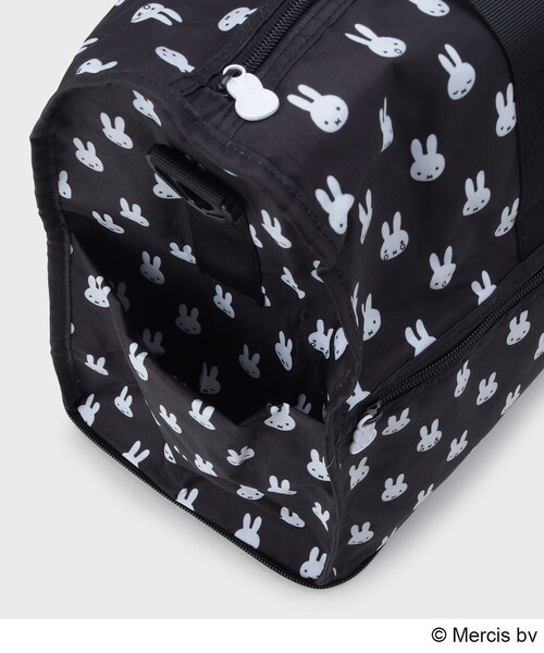 Miffy（ ミッフィー）の「◆【miffy】総柄プリント折りたたみキャリーオンBIGトートバッグ（ボストンバッグ・レディース・ブラック・00）」の11枚目の写真