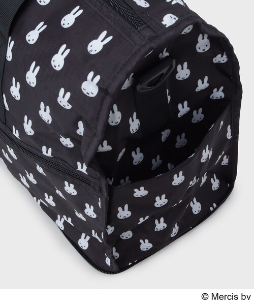 Miffy（ ミッフィー）の「◆【miffy】総柄プリント折りたたみキャリーオンBIGトートバッグ（ボストンバッグ・レディース・ブラック・00）」の12枚目の写真
