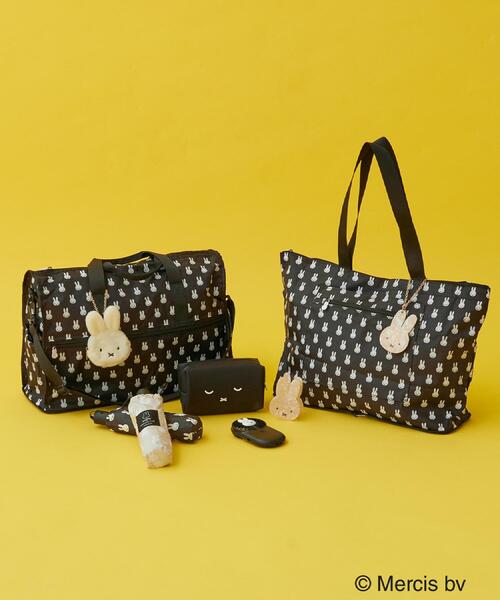 Miffy（ ミッフィー）の「◆【miffy】総柄プリント折りたたみキャリーオンBIGトートバッグ（ボストンバッグ・レディース・ブラック・00）」の17枚目の写真