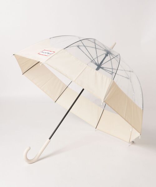 HUNTER(ハンター)の「《HUNTER》TRANSPARENT MOUSTACHE BUBBLE UMBRELLA(長傘・メンズ・ホワイト系その他/ブラック・フリー)」の2枚目の写真