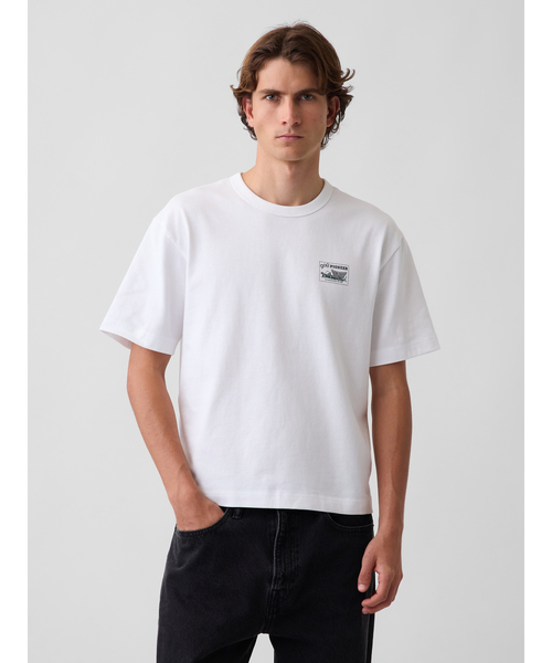 GAP(ギャップ)の「ヘビーウェイト GAP Pioneer グラフィックTシャツ(Tシャツ/カットソー・メンズ・ネイビー/ブラック/ホワイト/その他・XS/S/M/L/XL)」の5枚目の写真