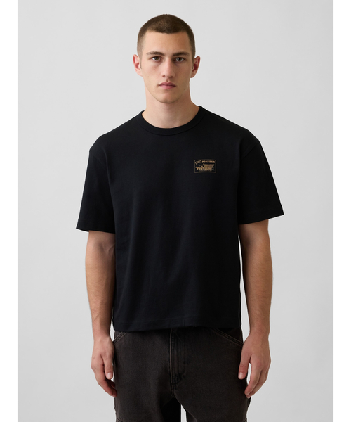 GAP(ギャップ)の「ヘビーウェイト GAP Pioneer グラフィックTシャツ(Tシャツ/カットソー・メンズ・ネイビー/ブラック/ホワイト/その他・XS/S/M/L/XL)」の6枚目の写真